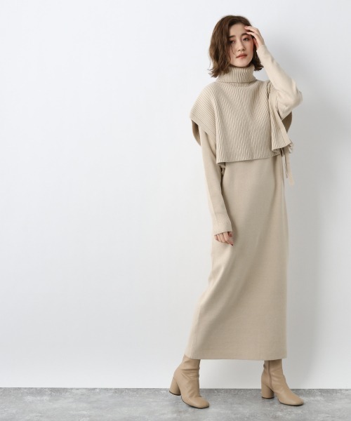 A part by（アパートバイ）の「14Gタートルベスト2Pワンピース　925720（ワンピース・レディース・ブラウン/アイボリー/ライトベージュ/ブラック/ブラウン系その他・MEDIUM/SMALL）」の8枚目の写真