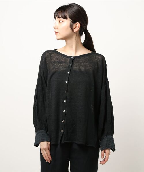 audrey and john wad(オードリーアンドジョンワッド)の「前後2WAYプルオーバー(Tシャツ/カットソー・レディース・ブラック/ベージュ/オレンジ・M)」の6枚目の写真