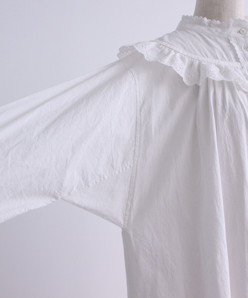 Malle（マル）の「Malle cottonモノグラム刺繍ナイトドレス  