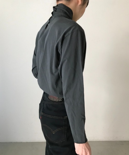 ANGIE（アンジー）の「スナップボタン付きコットンタートルネックカットソー（ロングスリーブ）（Tシャツ/カットソー・レディース・オフホワイト/ライム/ダークグレー・FREE）」の7枚目の写真