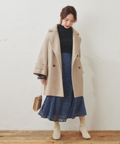 natural couture（ナチュラルクチュール）の「【WEB限定】袖口レースリブタートル（ニット/セーター・レディース・ブラック/アイボリー/モカ/サックスブルー/パープル・FREE）」の17枚目の写真