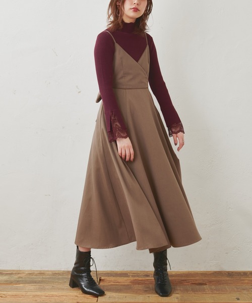 natural couture（ナチュラルクチュール）の「【WEB限定】袖口レースリブタートル（ニット/セーター・レディース・ブラック/アイボリー/モカ/サックスブルー/パープル・FREE）」の13枚目の写真