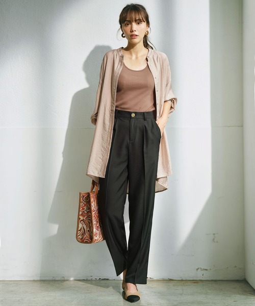 GeeRA（ジーラ）の「美脚センタープレスセミワイドパンツ（その他パンツ・レディース・グリーン/アイボリー/モカ/ブラック/ブルー/ピンク・LARGE/SMALL/X-LARGE/MEDIUM/XX-LARGE）」の14枚目の写真