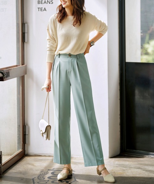 GeeRA（ジーラ）の「美脚センタープレスセミワイドパンツ（その他パンツ・レディース・グリーン/アイボリー/モカ/ブラック/ブルー/ピンク・LARGE/SMALL/X-LARGE/MEDIUM/XX-LARGE）」の16枚目の写真