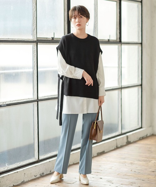 GeeRA（ジーラ）の「美脚センタープレスセミワイドパンツ（その他パンツ・レディース・グリーン/アイボリー/モカ/ブラック/ブルー/ピンク・LARGE/SMALL/X-LARGE/MEDIUM/XX-LARGE）」の22枚目の写真