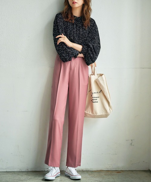 GeeRA（ジーラ）の「美脚センタープレスセミワイドパンツ（その他パンツ・レディース・グリーン/アイボリー/モカ/ブラック/ブルー/ピンク・LARGE/SMALL/X-LARGE/MEDIUM/XX-LARGE）」の21枚目の写真