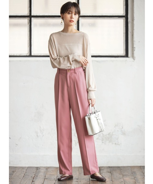 GeeRA（ジーラ）の「美脚センタープレスセミワイドパンツ（その他パンツ・レディース・グリーン/アイボリー/モカ/ブラック/ブルー/ピンク・LARGE/SMALL/X-LARGE/MEDIUM/XX-LARGE）」の22枚目の写真