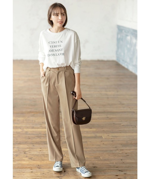 GeeRA（ジーラ）の「美脚センタープレスセミワイドパンツ（その他パンツ・レディース・グリーン/アイボリー/モカ/ブラック/ブルー/ピンク・LARGE/SMALL/X-LARGE/MEDIUM/XX-LARGE）」の15枚目の写真