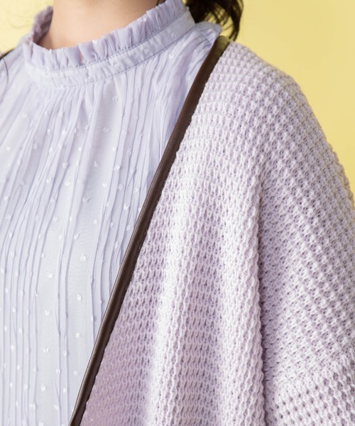 Mysa&Liina（ミーサリーナ）の「配色パイピングニットロングカーデ（カーディガン/ボレロ・レディース・ベージュ/キャメル/ブラック/ラベンダー・M）」の9枚目の写真