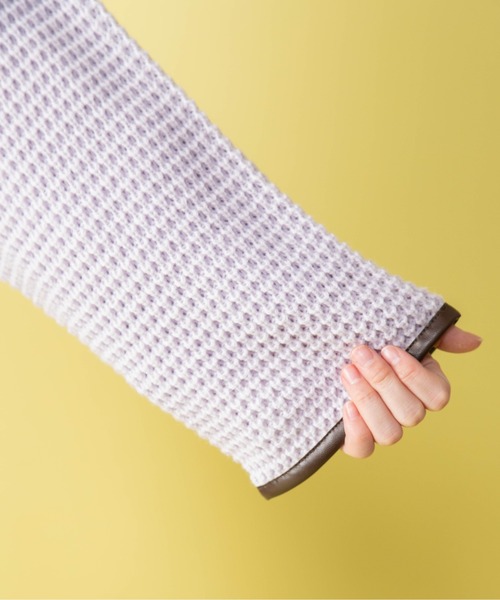 Mysa&Liina（ミーサリーナ）の「配色パイピングニットロングカーデ（カーディガン/ボレロ・レディース・ベージュ/キャメル/ブラック/ラベンダー・M）」の11枚目の写真