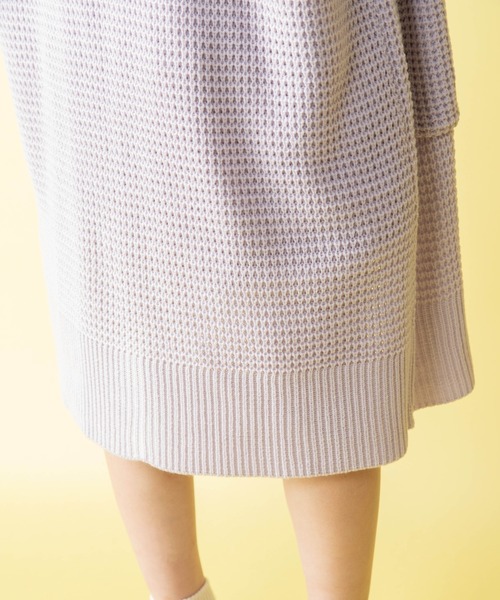 Mysa&Liina（ミーサリーナ）の「配色パイピングニットロングカーデ（カーディガン/ボレロ・レディース・ベージュ/キャメル/ブラック/ラベンダー・M）」の13枚目の写真