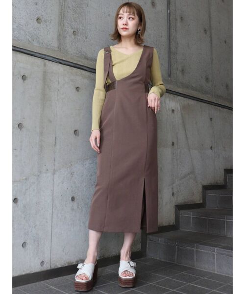 MURUA（ムルーア）の「2WAYレースアップニット（ニット/セーター・レディース・ブラック/ライトグリーン/アイボリー・FREE）」の9枚目の写真