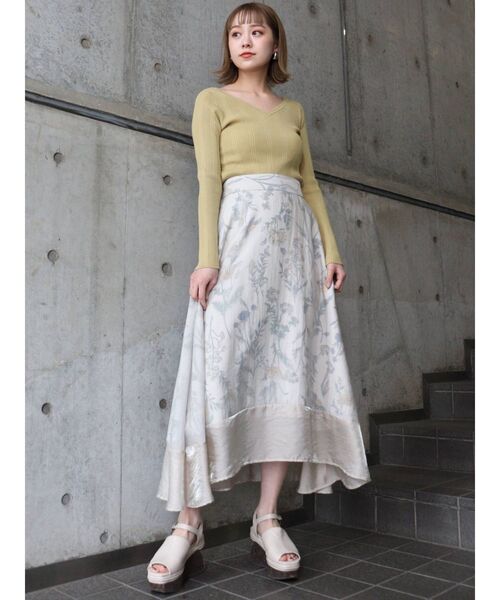 MURUA（ムルーア）の「2WAYレースアップニット（ニット/セーター・レディース・ブラック/ライトグリーン/アイボリー・FREE）」の10枚目の写真