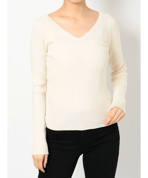 MURUA（ムルーア）の「2WAYレースアップニット（ニット/セーター・レディース・ブラック/ライトグリーン/アイボリー・FREE）」の20枚目の写真