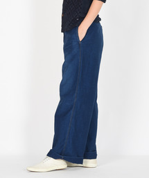 5162【美品】45R 麦サテンのワーク3　ワークパンツ ワイドパンツ L 紺 5162【美品】45R 麦サテンのワーク3 ワークパンツ ワイドパンツ