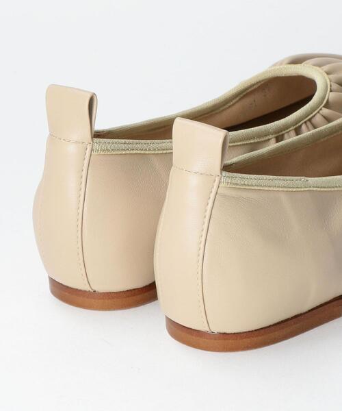 BEAUTY&YOUTH UNITED ARROWS（ビューティーアンドユースユナイテッドアローズ）の「BY ソフトギャザーフラットシューズ ◆（バレエシューズ・レディース・ベージュ/ブラック・36/36h/38/37h/37）」の3枚目の写真