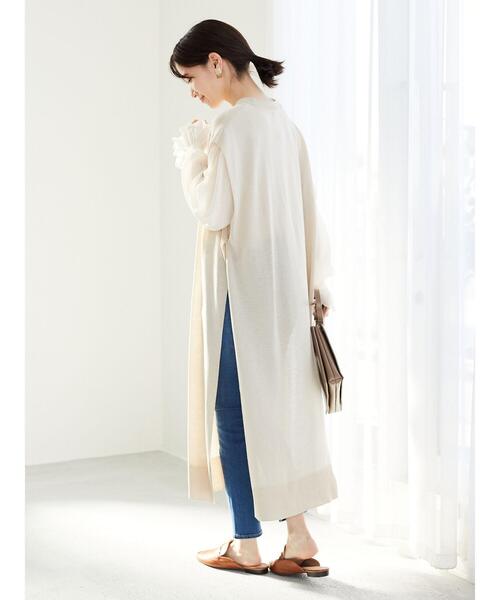 Green Parks(グリーンパークス)の「サイド釦ロングベスト*(ベスト・レディース・グレイッシュベージュ・FREE)」の19枚目の写真