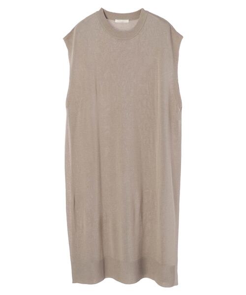 Green Parks(グリーンパークス)の「サイド釦ロングベスト*(ベスト・レディース・グレイッシュベージュ・FREE)」の18枚目の写真