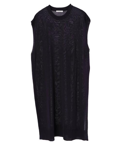 Green Parks(グリーンパークス)の「サイド釦ロングベスト*(ベスト・レディース・グレイッシュベージュ・FREE)」の2枚目の写真