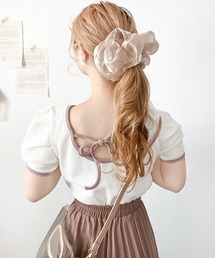 Mysa&Liina | ボリュームスリーブパイピングプルオーバー(Tシャツ/カットソー)