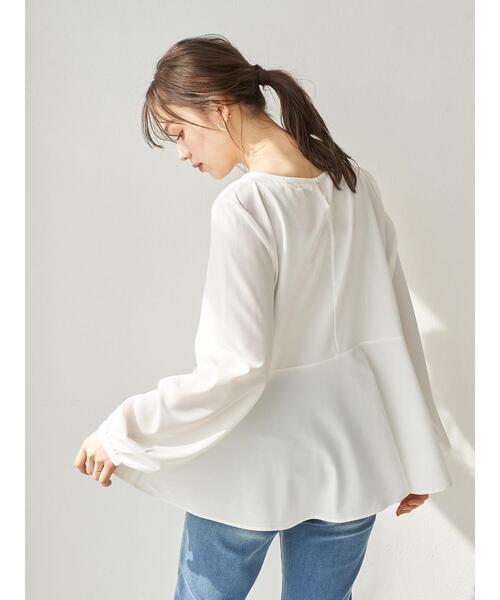 earth music&ecology（アースミュージックアンドエコロジー）の「SET2点 バックリボンニット+フレアチュニック ＊（ニット/セーター・レディース・ベージュ/グレー/ミント・FREE）」の19枚目の写真