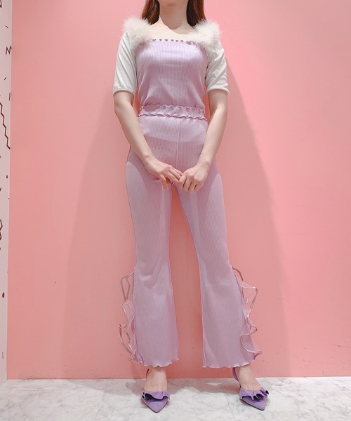 今年人気のブランド品や lilLilly（リルリリー）の「リブフリルパンツ（その他パンツ パンツ