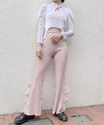 lilLilly | リブフリルパンツ(その他パンツ)