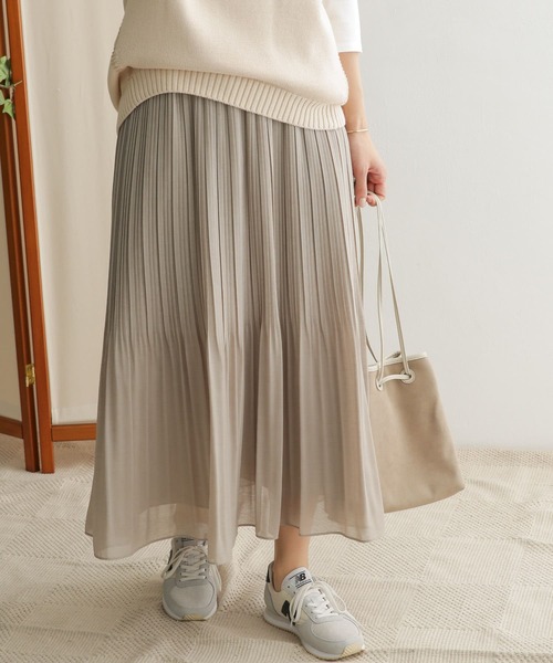 URBAN RESEARCH DOORS(アーバンリサーチドアーズ)の「シアープリーツスカート(スカート・レディース・ミント/グレー系その他・ONE)」の4枚目の写真