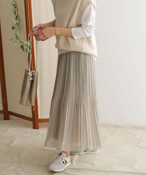 URBAN RESEARCH DOORS(アーバンリサーチドアーズ)の「シアープリーツスカート(スカート・レディース・ミント/グレー系その他・ONE)」の5枚目の写真