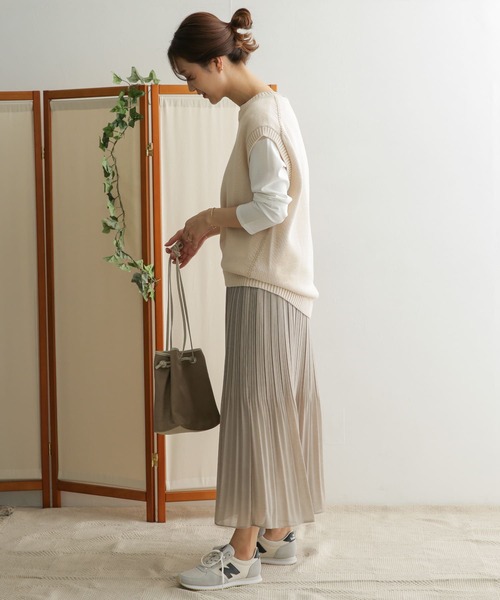 URBAN RESEARCH DOORS(アーバンリサーチドアーズ)の「シアープリーツスカート(スカート・レディース・ミント/グレー系その他・ONE)」の8枚目の写真