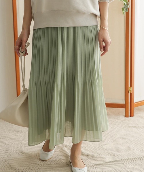 URBAN RESEARCH DOORS(アーバンリサーチドアーズ)の「シアープリーツスカート(スカート・レディース・ミント/グレー系その他・ONE)」の11枚目の写真