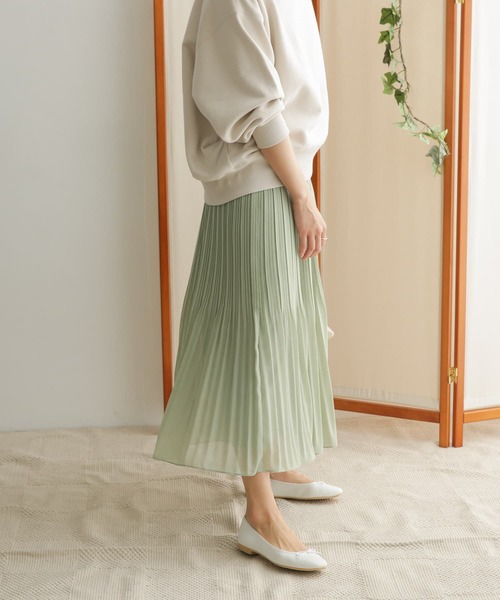URBAN RESEARCH DOORS(アーバンリサーチドアーズ)の「シアープリーツスカート(スカート・レディース・ミント/グレー系その他・ONE)」の13枚目の写真