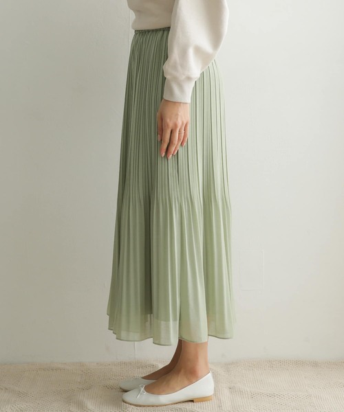URBAN RESEARCH DOORS(アーバンリサーチドアーズ)の「シアープリーツスカート(スカート・レディース・ミント/グレー系その他・ONE)」の18枚目の写真