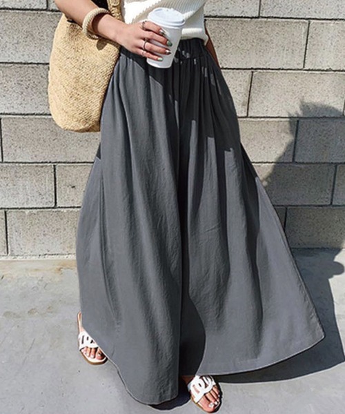 meJane(ミージェーン)の「フレアイージーパンツ【ZOZOTOWN限定】(その他パンツ・レディース・イエロー/グリーン/ベージュ/ブラック/チャコールグレー・FREE)」の3枚目の写真