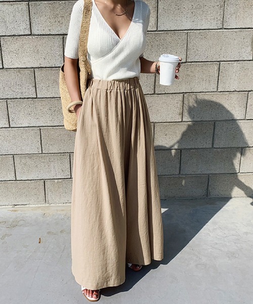 meJane(ミージェーン)の「フレアイージーパンツ【ZOZOTOWN限定】(その他パンツ・レディース・イエロー/グリーン/ベージュ/ブラック/チャコールグレー・FREE)」の11枚目の写真