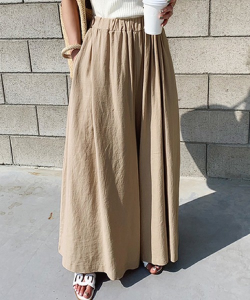 meJane(ミージェーン)の「フレアイージーパンツ【ZOZOTOWN限定】(その他パンツ・レディース・イエロー/グリーン/ベージュ/ブラック/チャコールグレー・FREE)」の9枚目の写真