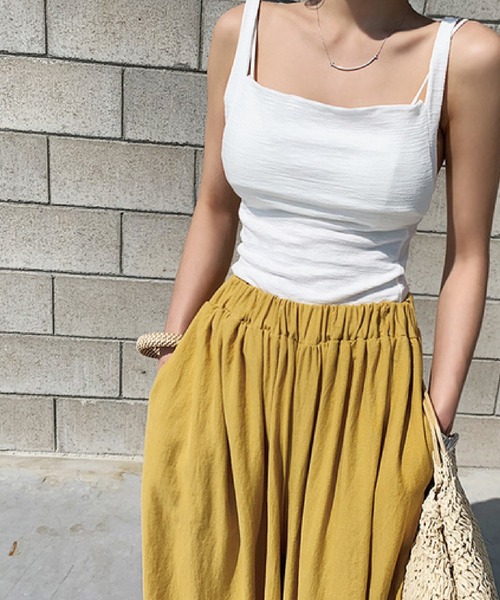 meJane(ミージェーン)の「フレアイージーパンツ【ZOZOTOWN限定】(その他パンツ・レディース・イエロー/グリーン/ベージュ/ブラック/チャコールグレー・FREE)」の7枚目の写真