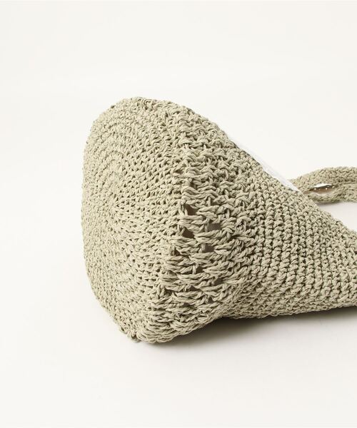 Samansa Mos2(サマンサ モスモス)の「レース付ペーパートート(トートバッグ・レディース・ベージュ/ミント/モカ・フリ-)」の9枚目の写真