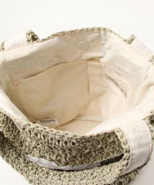 Samansa Mos2(サマンサ モスモス)の「レース付ペーパートート(トートバッグ・レディース・ベージュ/ミント/モカ・フリ-)」の7枚目の写真