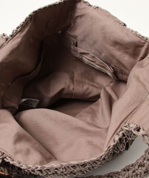 Samansa Mos2(サマンサ モスモス)の「レース付ペーパートート(トートバッグ・レディース・ベージュ/ミント/モカ・フリ-)」の4枚目の写真