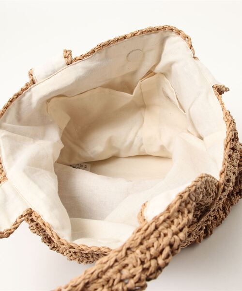 Samansa Mos2(サマンサ モスモス)の「レース付ペーパートート(トートバッグ・レディース・ベージュ/ミント/モカ・フリ-)」の6枚目の写真