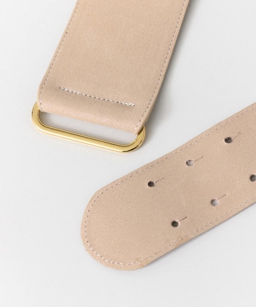 KBF+（ケービーエフプラス）の「プレートリングベルト∴（ベルト・レディース・ベージュ/ブルー・ONE）」の5枚目の写真