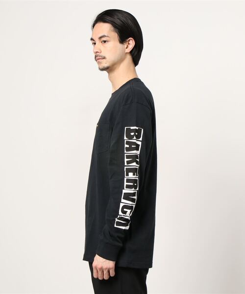 RVCA(ルーカ)の「RVCA メンズ RANSOM LS ロングスリーブTシャツ【2020年秋冬モデル】/ルーカ長袖袖プリントロンT(Tシャツ/カットソー・メンズ・ブラック/レッド・MEDIUM/LARGE)」の3枚目の写真
