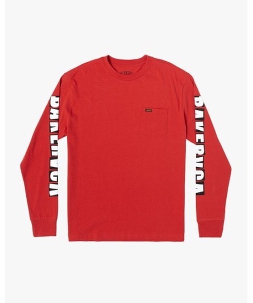 RVCA(ルーカ)の「RVCA メンズ RANSOM LS ロングスリーブTシャツ【2020年秋冬モデル】/ルーカ長袖袖プリントロンT(Tシャツ/カットソー・メンズ・ブラック/レッド・MEDIUM/LARGE)」の2枚目の写真
