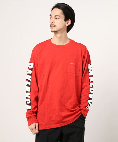 RVCA(ルーカ)の「RVCA メンズ RANSOM LS ロングスリーブTシャツ【2020年秋冬モデル】/ルーカ長袖袖プリントロンT(Tシャツ/カットソー・メンズ・ブラック/レッド・MEDIUM/LARGE)」の6枚目の写真