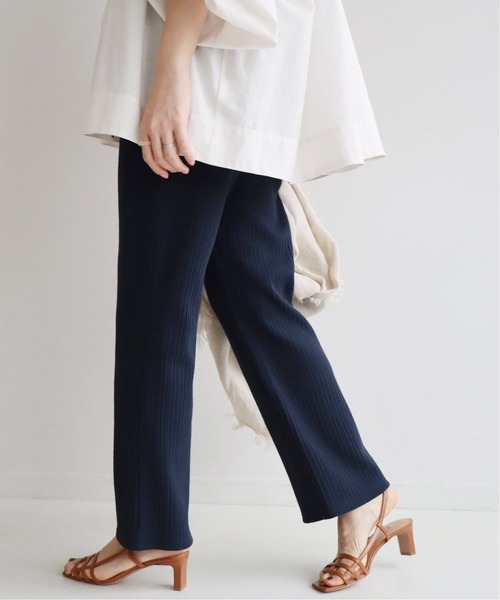 IENA（イエナ）の「《追加》ランダムリブカットパンツ◆（その他パンツ・レディース・ライトグレー/ネイビー/ブラック・38/36）」の3枚目の写真