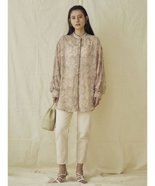 COTORICA（コトリカ）の「マーブル柄スタンドカラーパイピングシャツ（シャツ/ブラウス・レディース・ライトグレー/ローズ/ライトグリーン・FREE）」の16枚目の写真