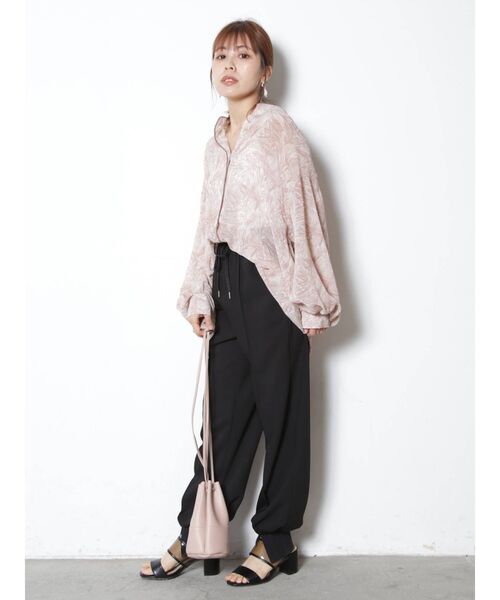 COTORICA（コトリカ）の「マーブル柄スタンドカラーパイピングシャツ（シャツ/ブラウス・レディース・ライトグレー/ローズ/ライトグリーン・FREE）」の10枚目の写真