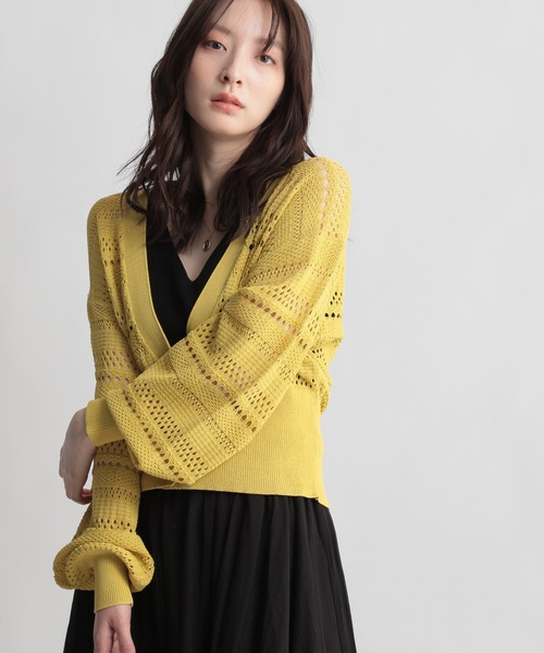 Andemiu(アンデミュウ)の「【パーソナルカラー診断/UVカット】myカラーニットカーディガン947123(ニット/セーター・レディース・ブラック/ブラウン/イエロー/ブルー・FREE)」の14枚目の写真