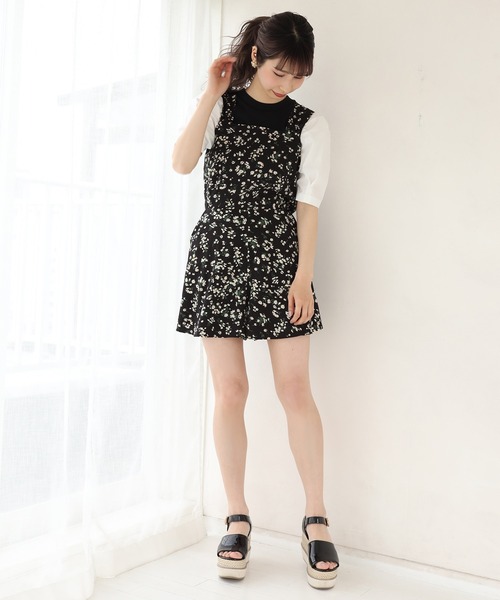 one after another NICE CLAUP(ワンアフターアナザーナイスクラップ)の「【WEB限定】バックリボンミニサロペット(サロペット/オーバーオール・レディース・ブラック/ブラック系その他/ベージュ系その他/チェック・FREE)」の19枚目の写真